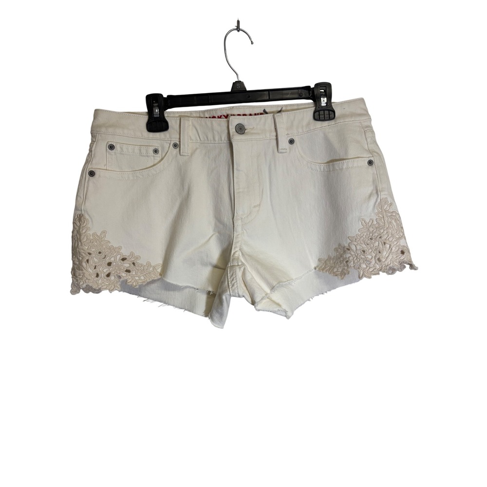 Lucky Brand Women's Low-Rise White Shorts Size 14/32